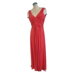 Sangria Size 10 Coral Maxi Dress Cocktail Evening